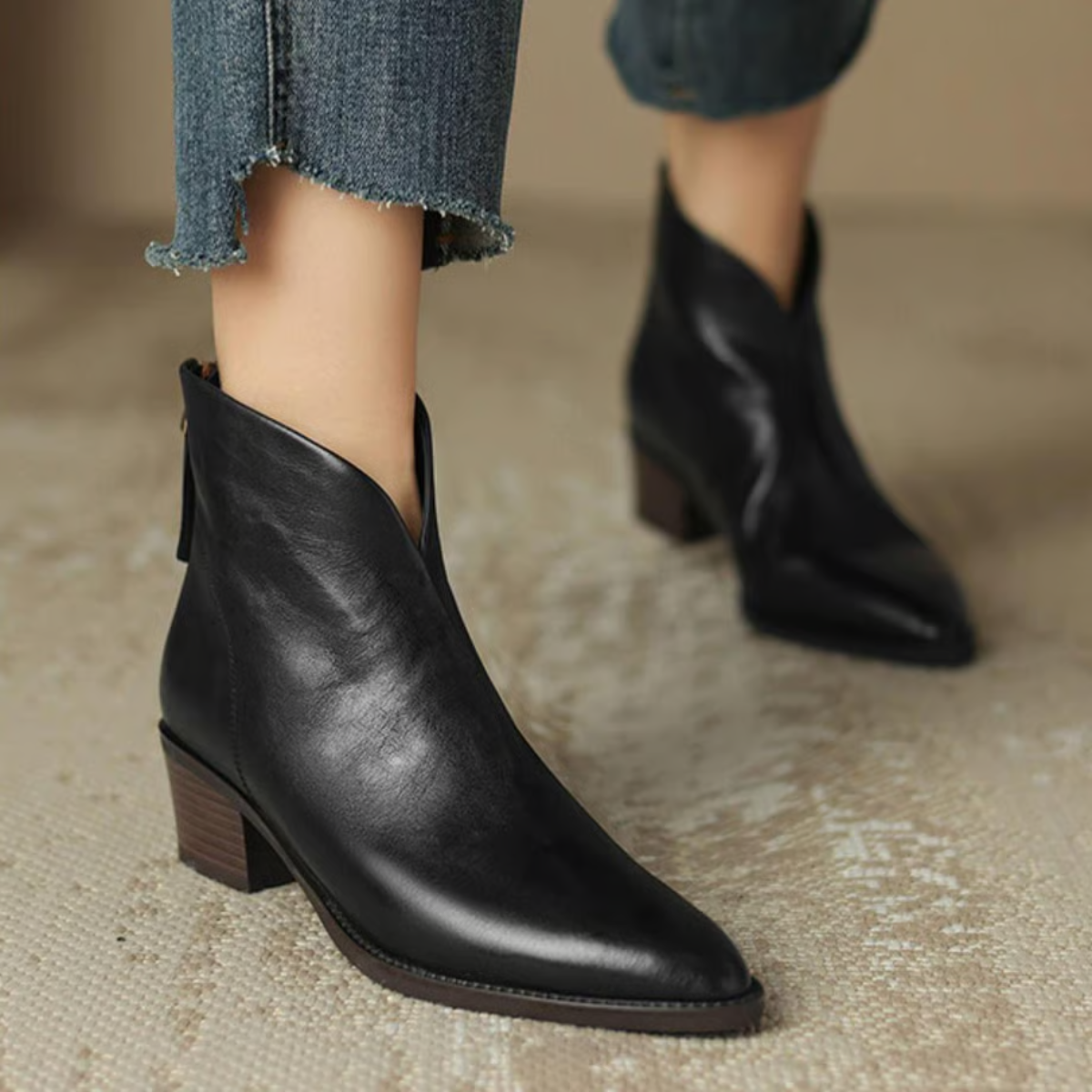 Jitka – Elegáns alacsony sarkú bőrcipő