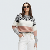 Veronika – Elegáns mintás kötött pulóver