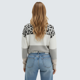 Veronika – Elegáns mintás kötött pulóver