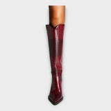 Míra – Krokodilmintás cipő elegáns sarokkal