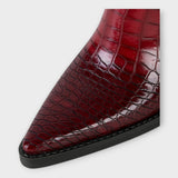 Míra – Krokodilmintás cipő elegáns sarokkal