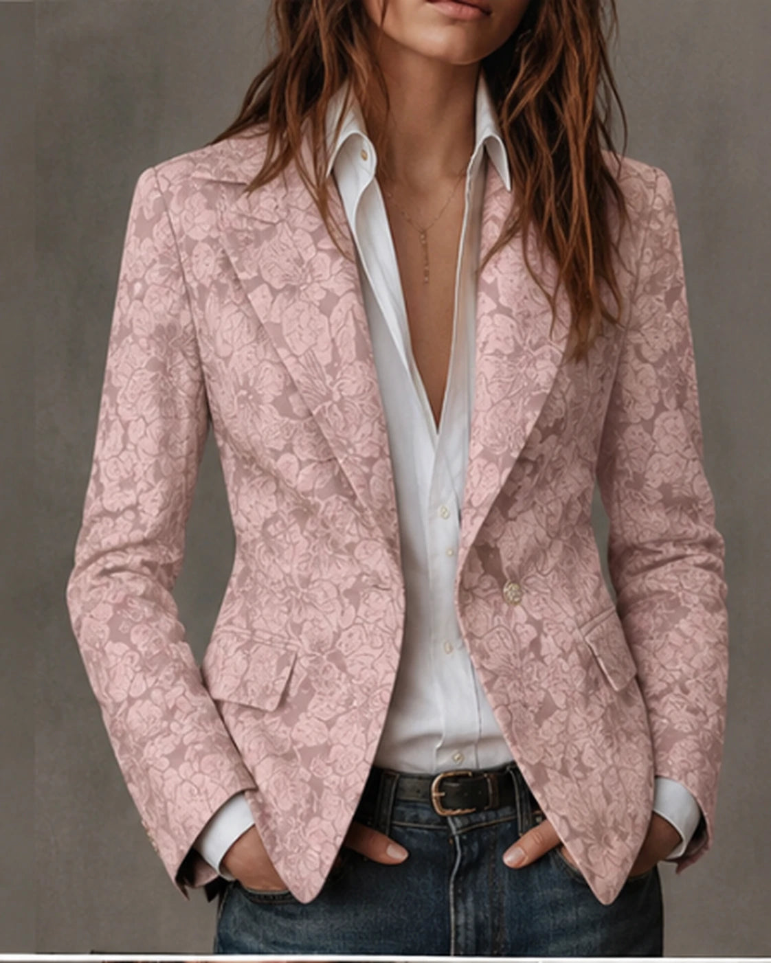 Georgina – karcsúsított jacquard blézer
