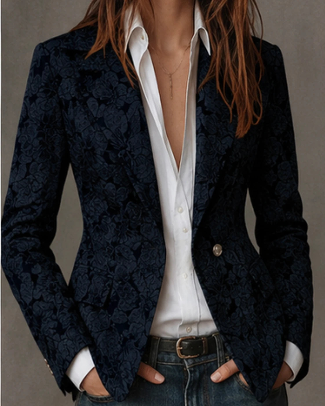 Georgina – karcsúsított jacquard blézer