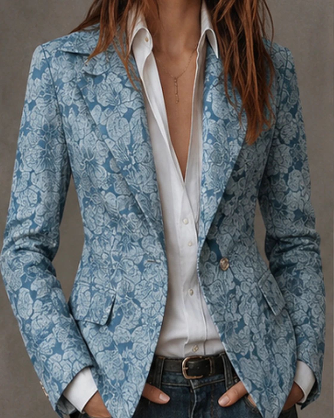 Georgina – karcsúsított jacquard blézer